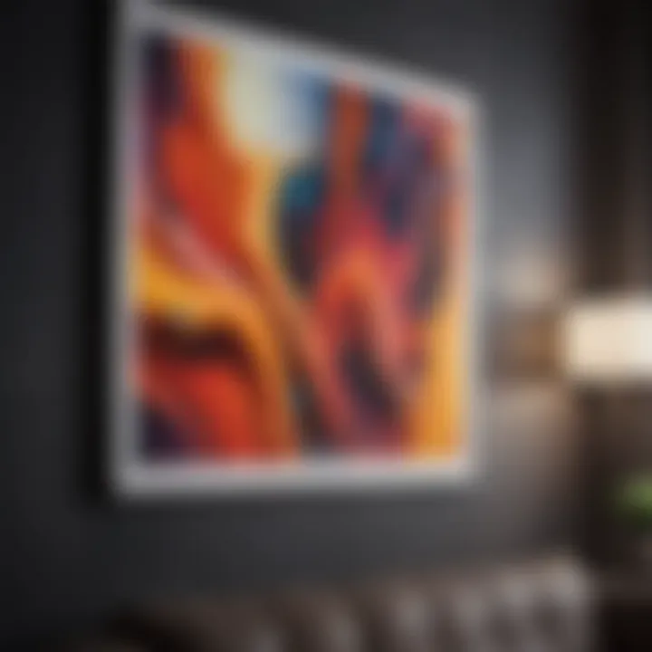 Abstract Art Composition Adding Depth to Interior Design