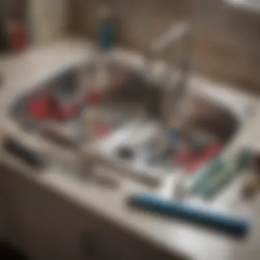 Essential Tools for DIY Plumbing Repairs An array of DIY tools laid out for home plumbing repairs.