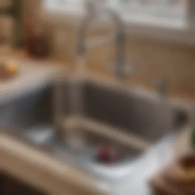 A diagram illustrating the plumbing system connected to a kitchen sink.
