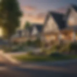 Charming suburban neighborhood with affordable housing