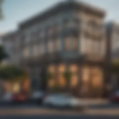 Trendy Neighborhood in San Francisco Aesthetic view of a trendy San Francisco neighborhood showcasing vibrant architecture.