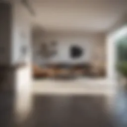 Modern apartment interior with minimalist design