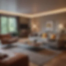 Modern apartment living room showcasing stylish design