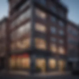 A modern apartment building in Chinatown, Houston showcasing architectural design