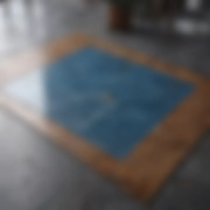 Artistic blueprint design for flooring square footage determination