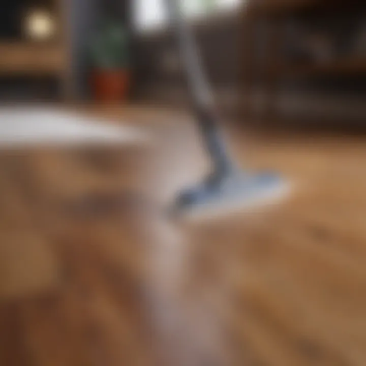 Common mistakes in laminate floor cleaning illustrated with icons