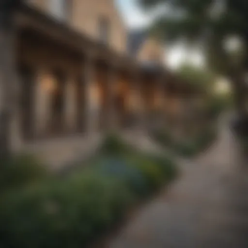 Charming street view of a historic neighborhood in San Antonio