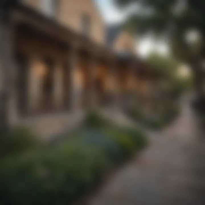 Charming street view of a historic neighborhood in San Antonio