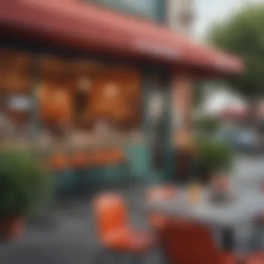 Vibrant Cafe Culture: A Taste of Local Lifestyle Trendy cafe scene in a popular Los Angeles neighborhood