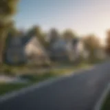 Scenic view of a charming suburban neighborhood