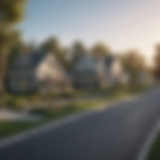 Scenic view of a charming suburban neighborhood