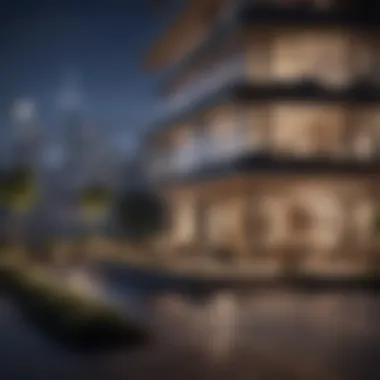 Modern downtown skyline showcasing luxury apartments