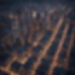 Aerial view of a thriving urban area with high-rise buildings