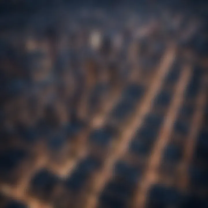 Aerial view of a thriving urban area with high-rise buildings