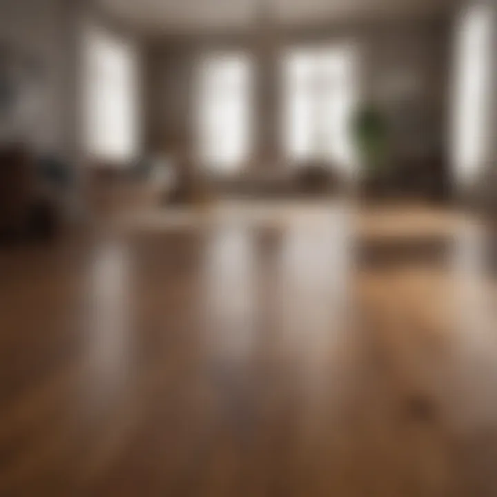 Before and after of hardwood floor cleaning