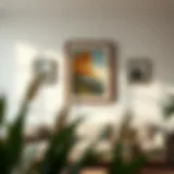 Properly secured artwork on drywall