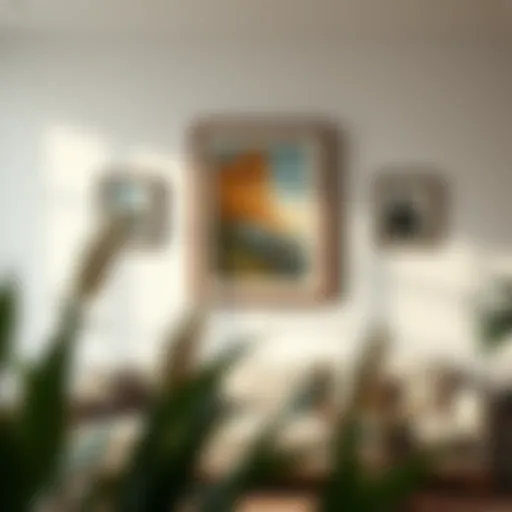 Properly secured artwork on drywall