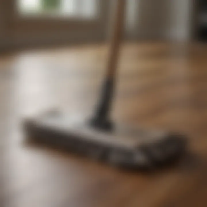 An elegant floor duster for maintaining laminate wood floors