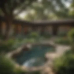 Blossoming gardens in a tranquil Austin neighborhood