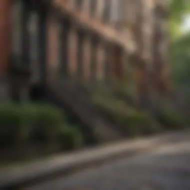 Historic Brownstone Street in New York Historic brownstone street lined with classic residences