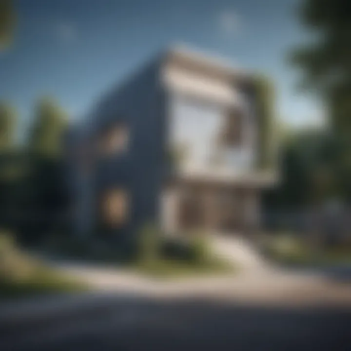 Architectural design blueprint for a duplex