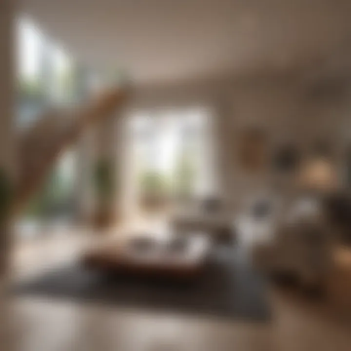 Interior design layout of a duplex living space