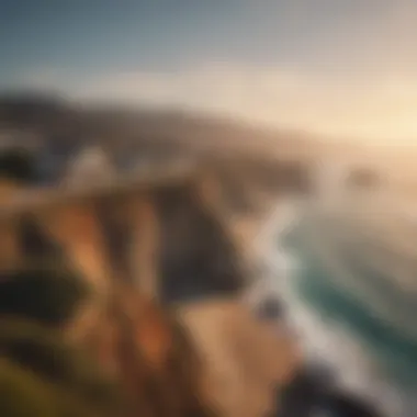 Panoramic view of Californian coastline