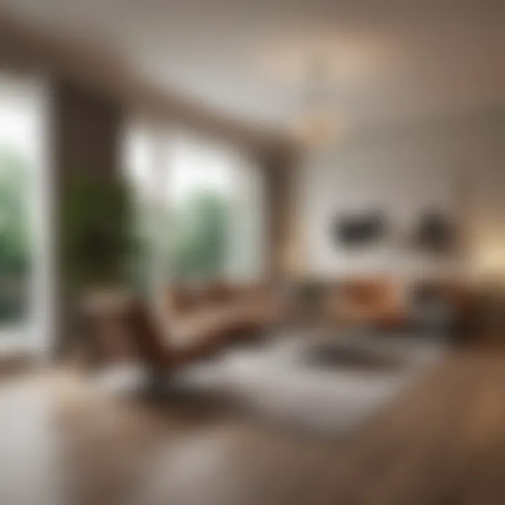 Contemporary living space within Chamberlain Oaks Apartments reflecting stylish interior design