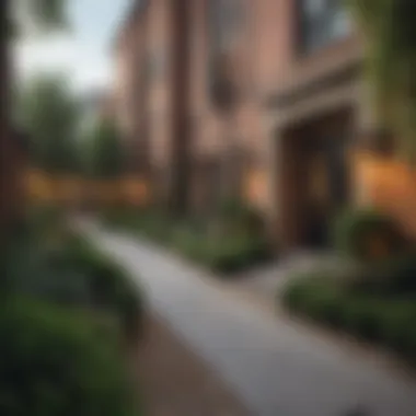 Serene Courtyard at Chesterfield Square Beautiful landscaped courtyard providing a serene environment for residents