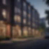 Exterior view of Chesterfield Square Apartments showcasing modern architecture