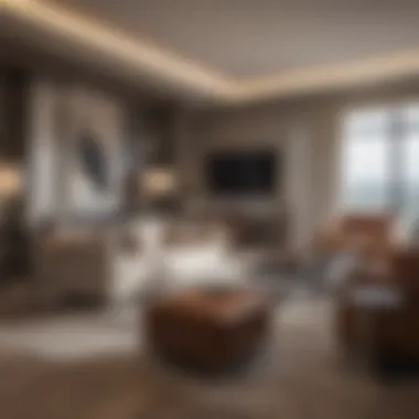 Spacious living area within an apartment at Cityplace Heights