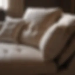 Luxurious couch cushions on a pristine sofa