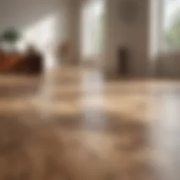 A pristine laminate floor reflecting sunlight