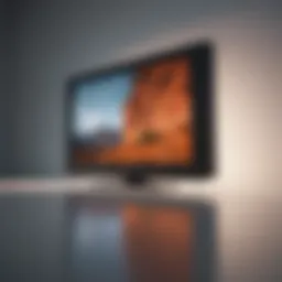 Close-up of a pristine TV screen reflecting ambient light.