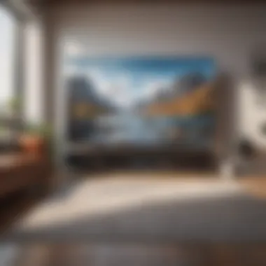 Demonstration of proper technique for cleaning a large screen TV.
