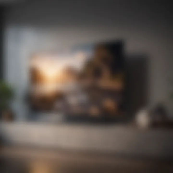 A pristine QLED TV screen reflecting ambient light