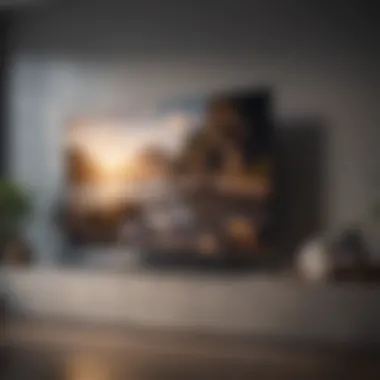 Reflection on a Clean QLED TV Screen A pristine QLED TV screen reflecting ambient light