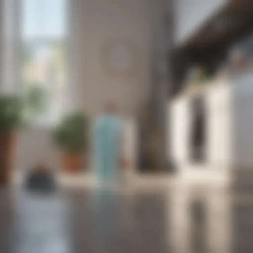Minimalist apartment cleaning supplies