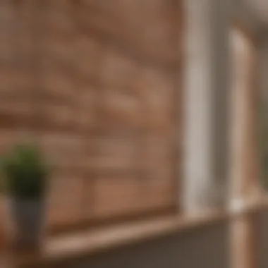 Aesthetic Appeal of Cleaned Wooden Blinds A serene room with beautifully cleaned wooden blinds enhancing the decor