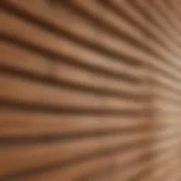 Close-up view of pristine wooden blinds showcasing their texture
