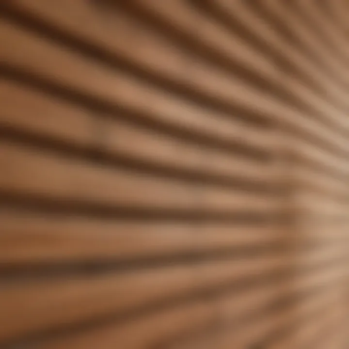 Close-up view of pristine wooden blinds showcasing their texture