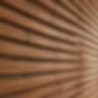 Texture of Wooden Blinds Close-up view of pristine wooden blinds showcasing their texture