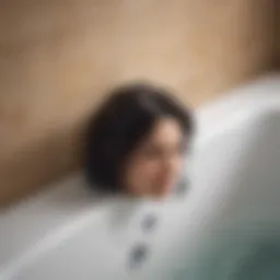 Illustration of hair clogging bathroom tub drain
