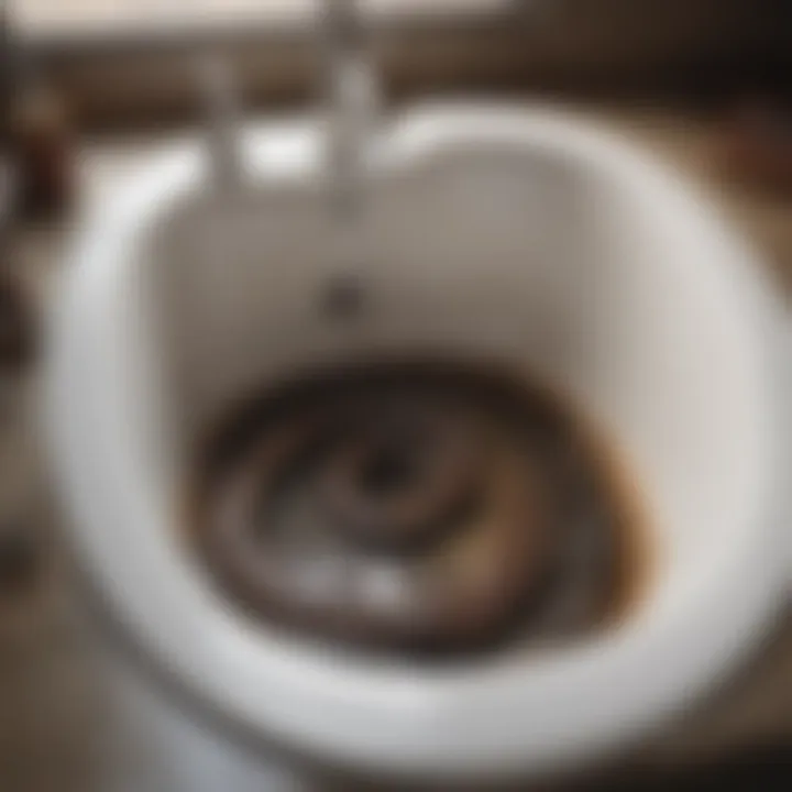 Clearing clogged drain with drain snake
