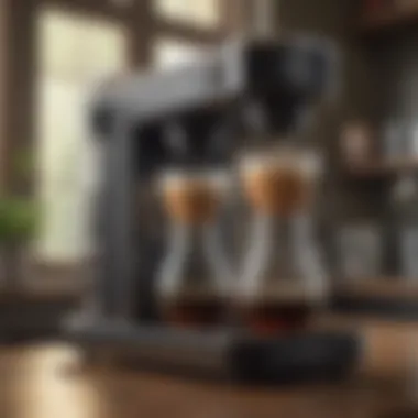 Optimizing Coffee Maker Performance Drip coffee maker brewing with vinegar solution