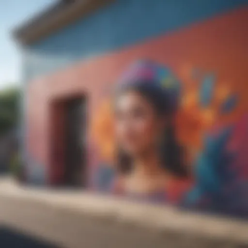 Colorful Mural in Bishop Arts