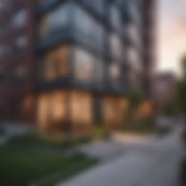 Contemporary Co-op Living A modern co-op building with sleek design and vibrant community spaces
