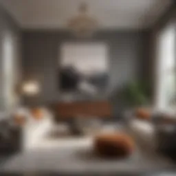 Elegant staging in a luxurious living room