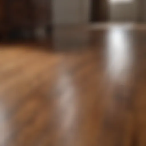 Elegant hardwood floor after cleaning