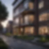 Luxury real estate property in urban setting
